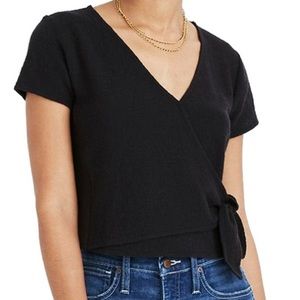 Madewell Texture & Thread Wrap Top